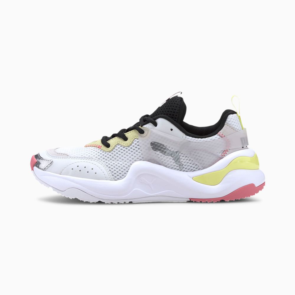 Puma Rise Contrast Női Sportcipő - Fehér/Lila/Világos Zöld ( Hungary - XLAYG5271 )